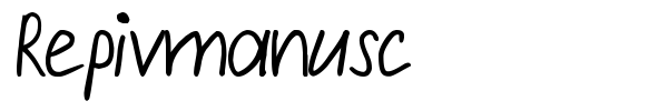 Repivmanusc font preview